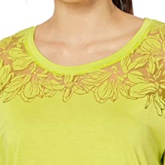 Tribal Drop Shoulder Burnout Top - Picture 2 of 3